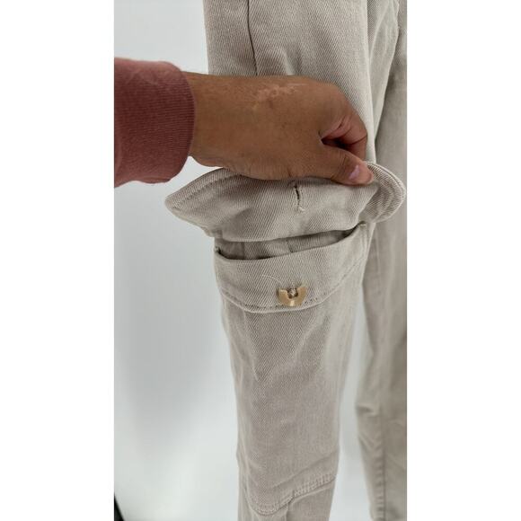 Wilfred Free Modern Cargo Pants Size 4 Cream Denim casual minimalist versatile - Picture 11 of 12